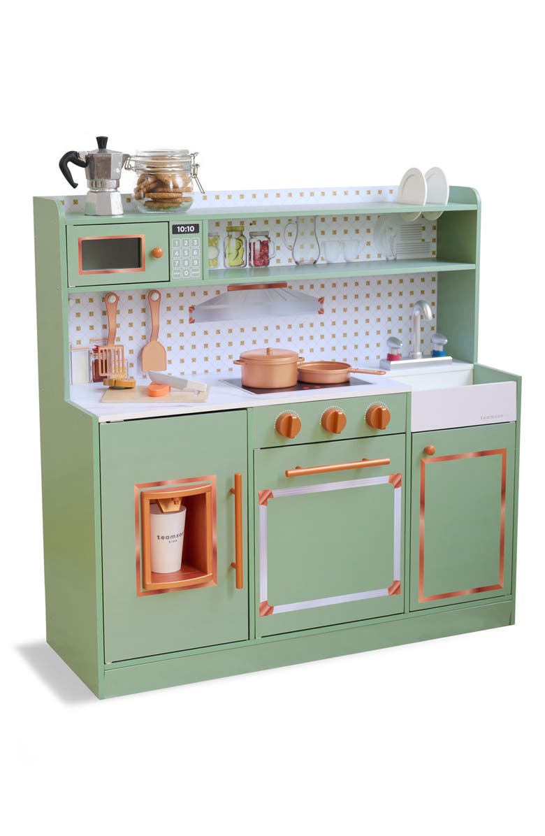 Teamson Kids Little Chef St. Louis Play Kitchen & Accessories, Alternate, color, Green