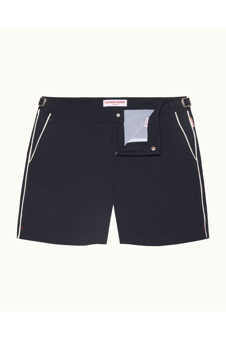 Bulldog Mid-Length Swim Shorts, Main, color, NIGHT IRIS