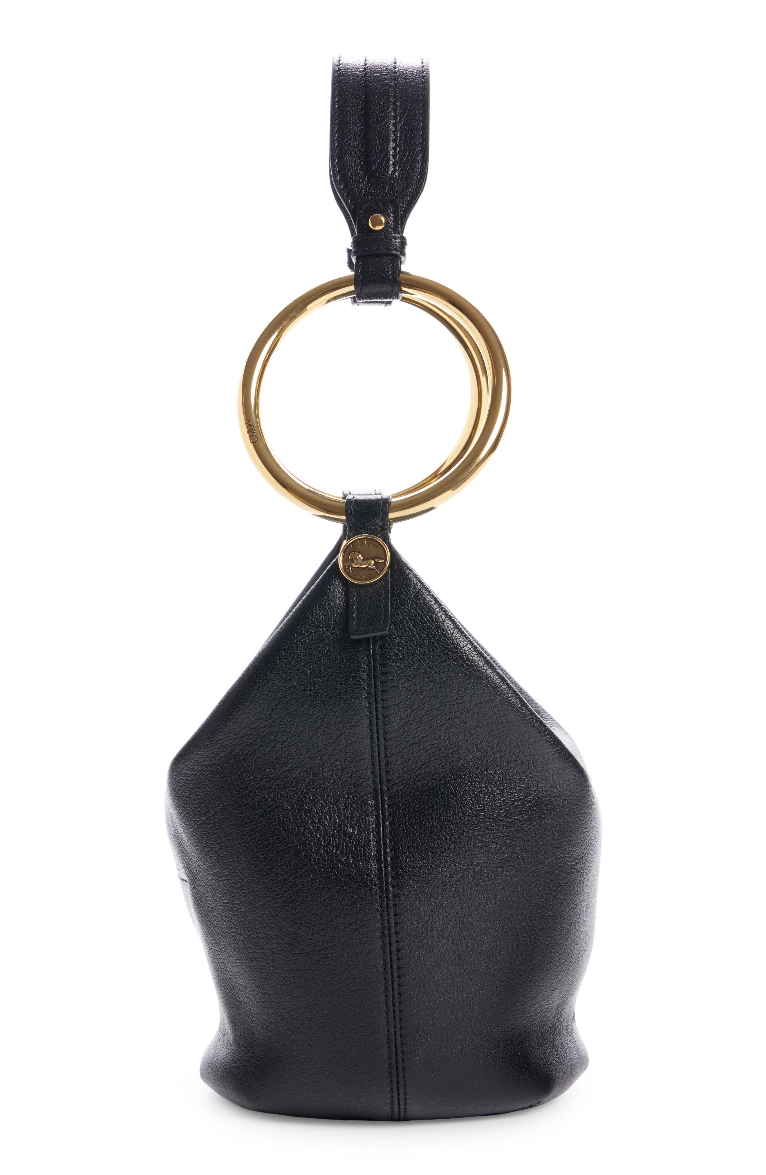 Chloé Bracelet Leather Shoulder Bag, Alternate, color, 