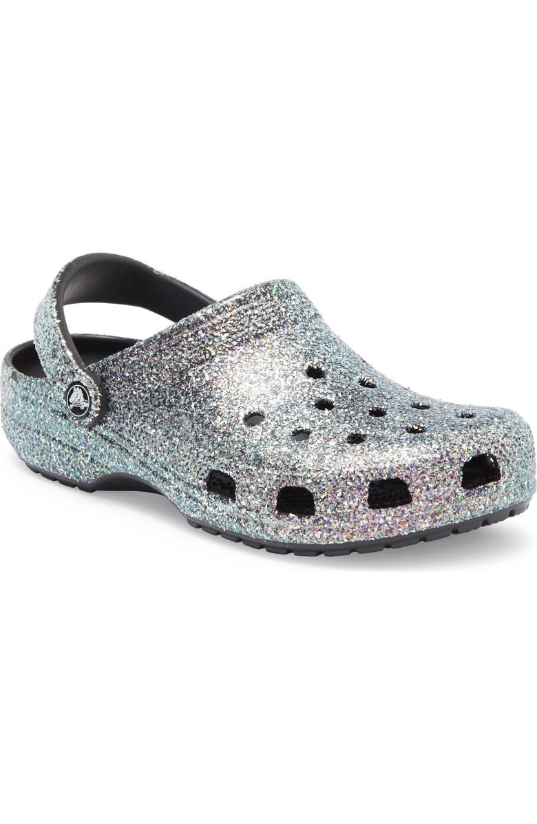 CROCS Gender Inclusive Classic Glitter Clog, Main, color,