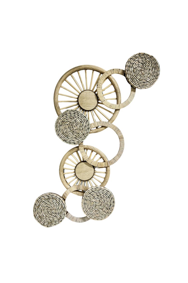Woven Decor Wall Art, Main, color, Beige