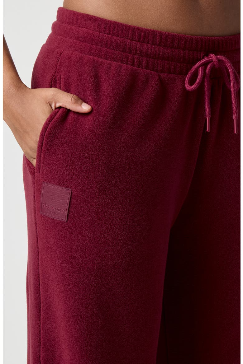 Polar Fleece Wide Leg Sweatpants, Alternate, color, MULBERRY