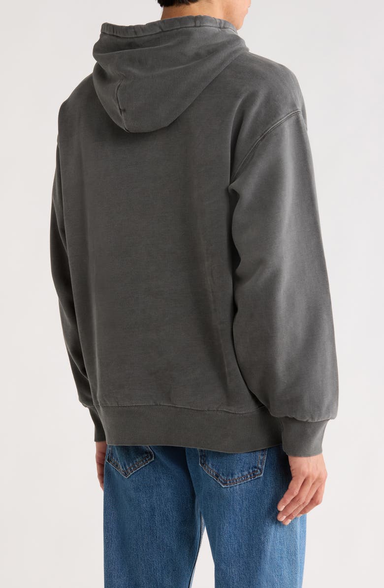 Carhartt Work In Progress Vista Logo Patch Hoodie, Alternate, color, Black Garment Dyed