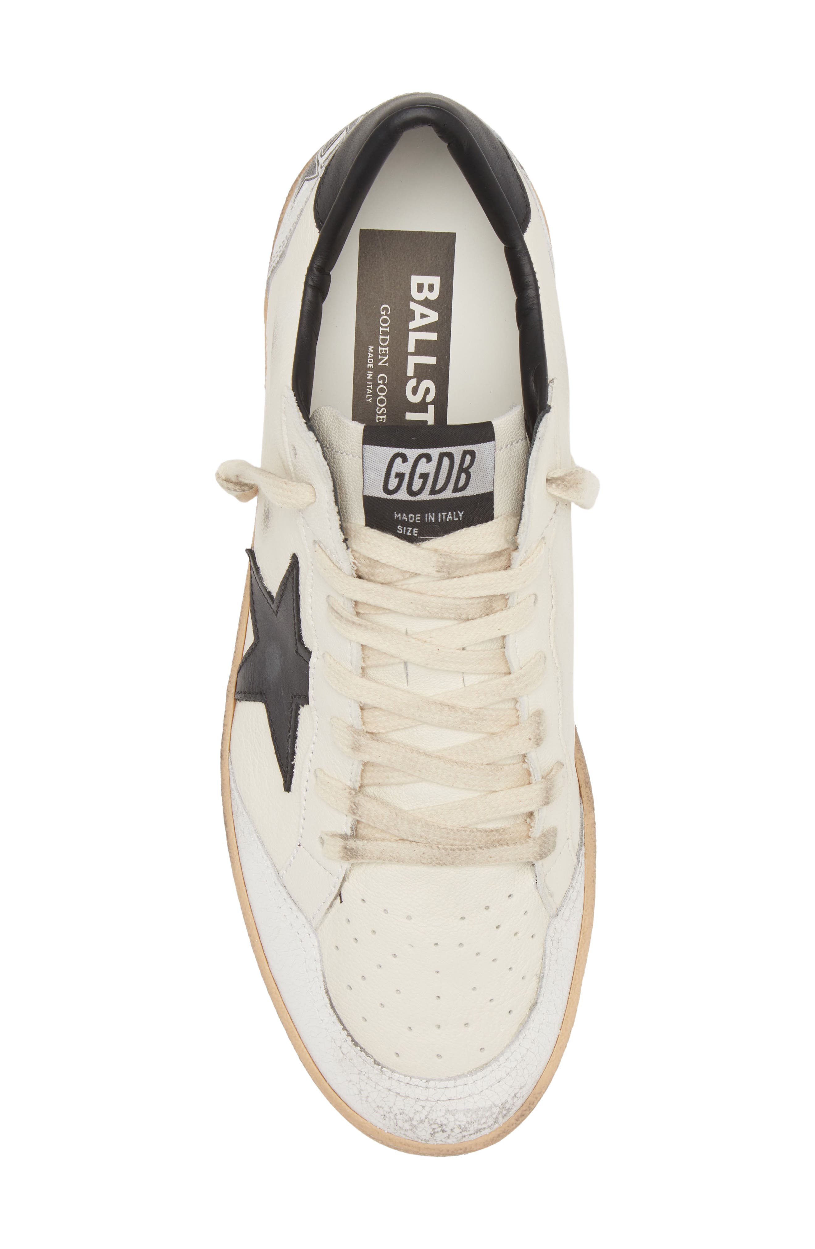 Golden Goose Ball Star Low Top Sneaker, Alternate, color, White/ Black