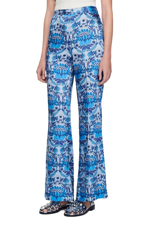 Floral Flare Leg Pants