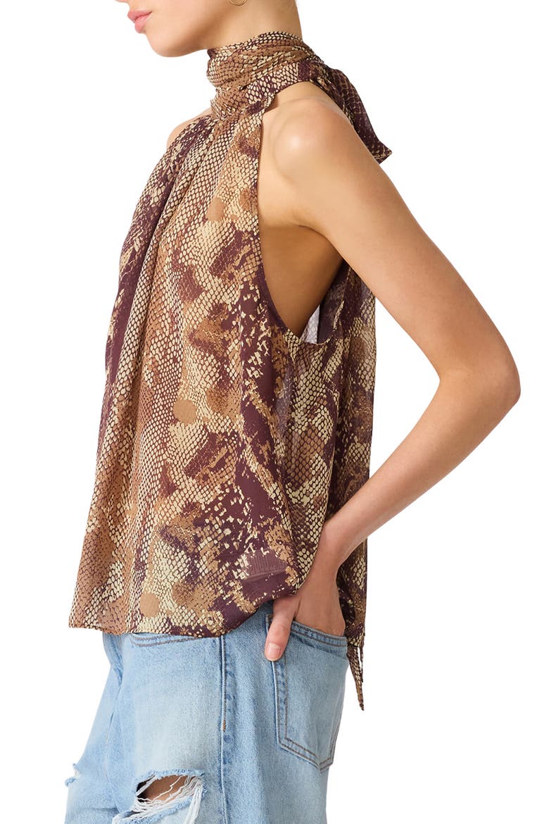 Alexane Print Sleeveless Top, Alternate, color, BRONZE