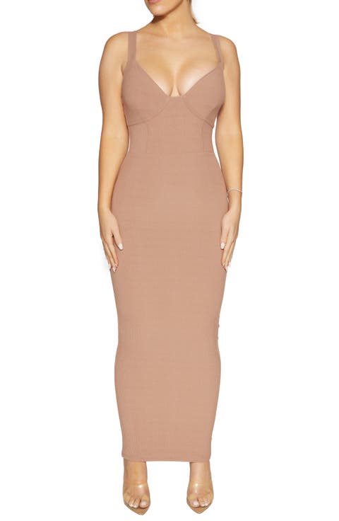 Faux Bustier Maxi Dress