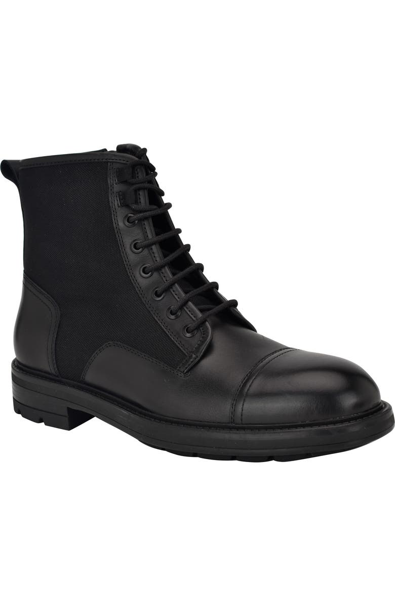 Calvin Klein Domly Lace-Up Cap Toe Boot, Main, color,