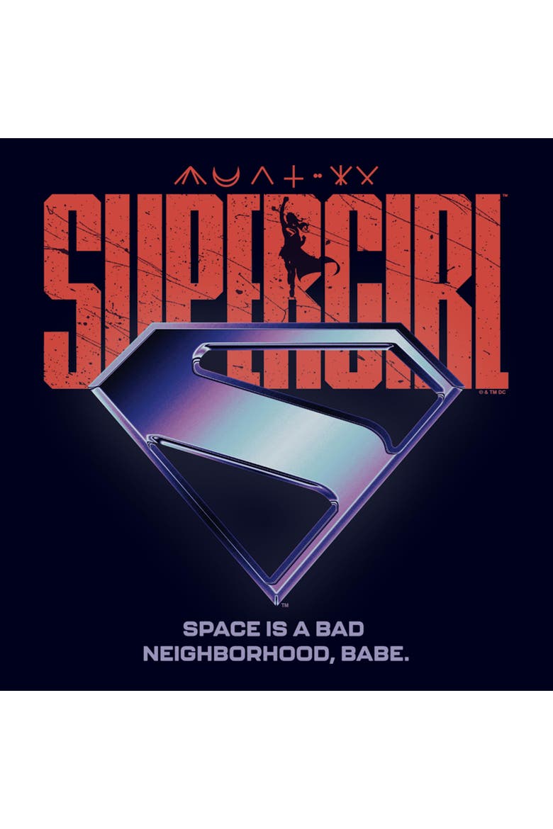 Men's Supergirl Space Is Bad Logo  Graphic T-Shirt, Alternate, color, Navy Blue