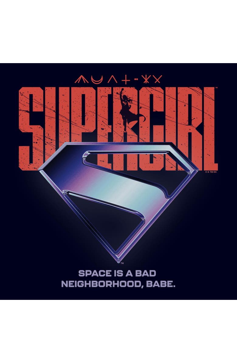 Supergirl Men's Supergirl Space Is Bad Logo Graphic T-Shirt, Alternate, color, Navy Blue
