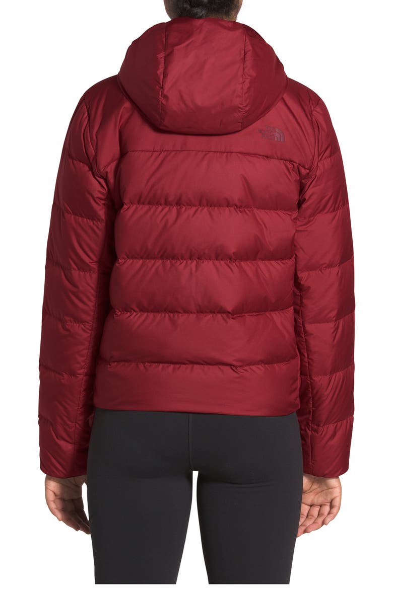 Valle Hooded 550 Fill Power Down Coat, Alternate, color, POMEGRANATE