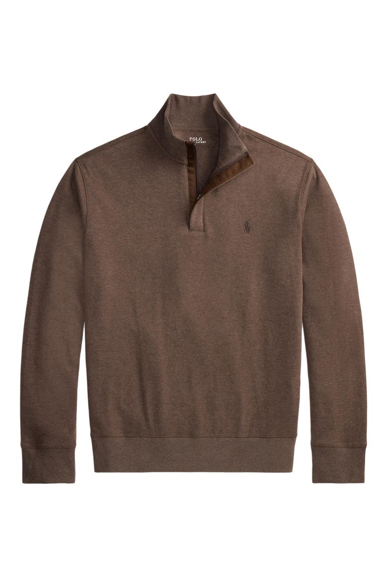 Quarter Zip Pullover, Alternate, color, BROWN