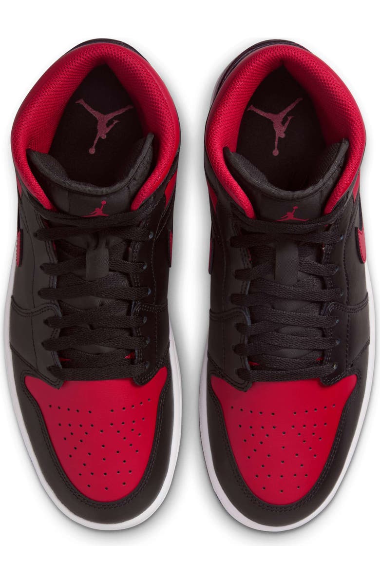 Jordan Air Jordan 1 Mid Sneaker, Alternate, color, Black/Summit White/Varsity Red