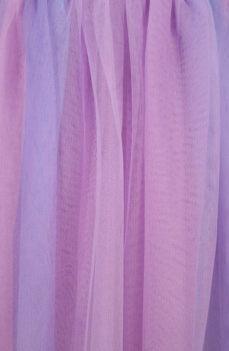Zunie Kids' Three Quarter Sleeve Rainbow Tutu Dress, Alternate, color, Lavender