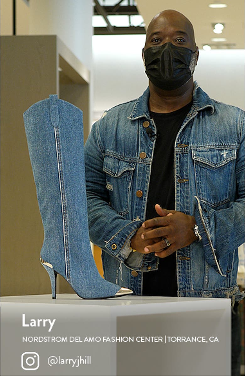 By Golly Knee High Denim Western Boot, sales video thumbnail