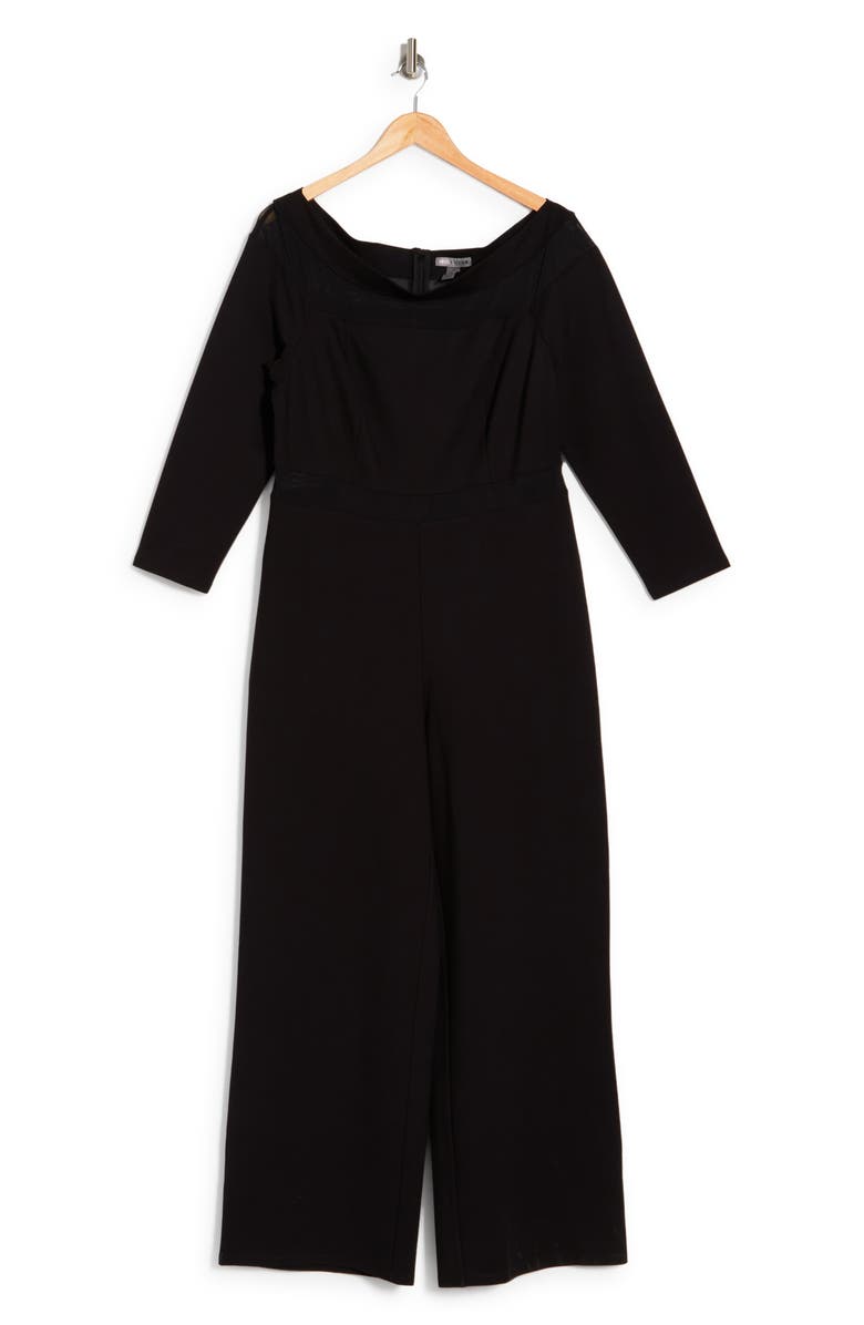 BY DESIGN Coleen Off the Shoulder Jumpsuit, Alternate, color, Black