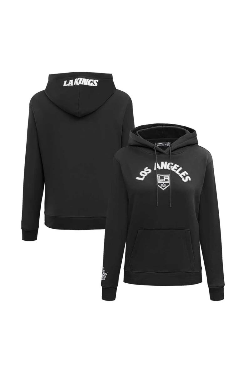 PRO STANDARD Women's Pro Standard Black Los Angeles Kings Classic Chenille Pullover Hoodie, Main, color, 