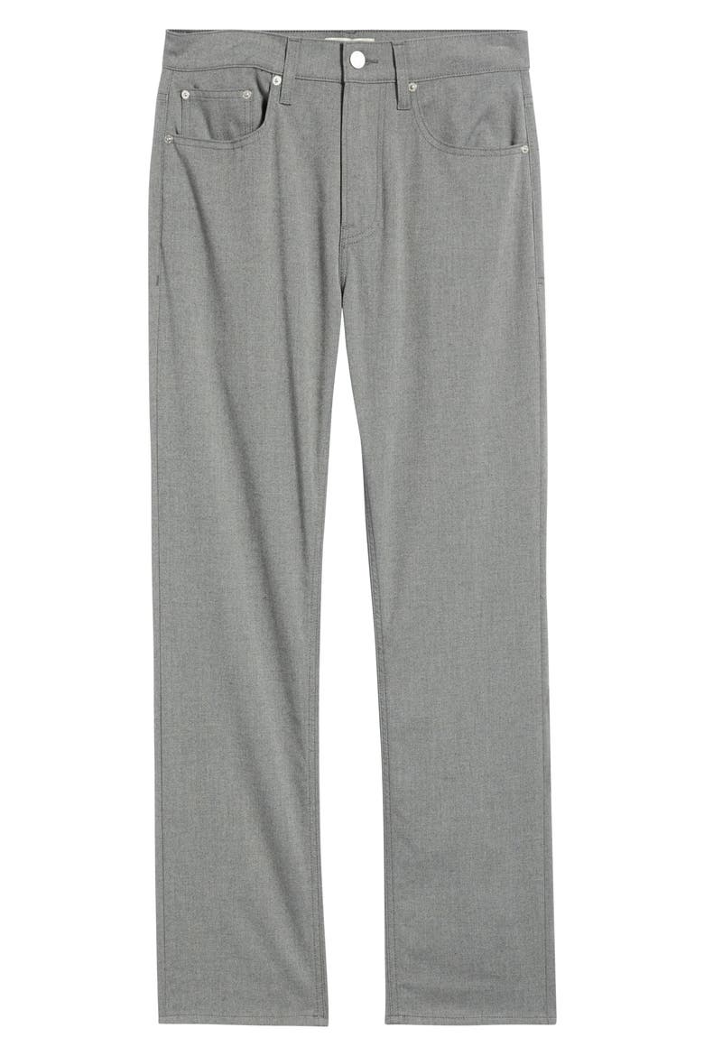 Modern Straight Leg Five-Pocket Twill Pants, Alternate, color, CHARCOAL