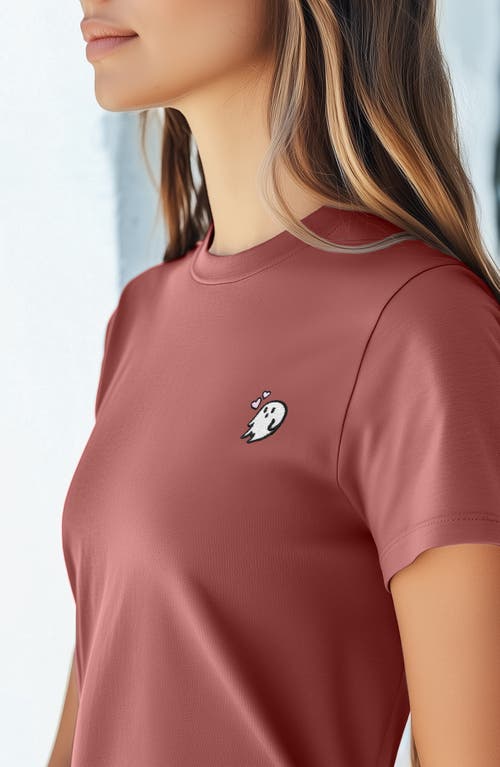 Dalix Heartly Ghost Tee In Mauve
