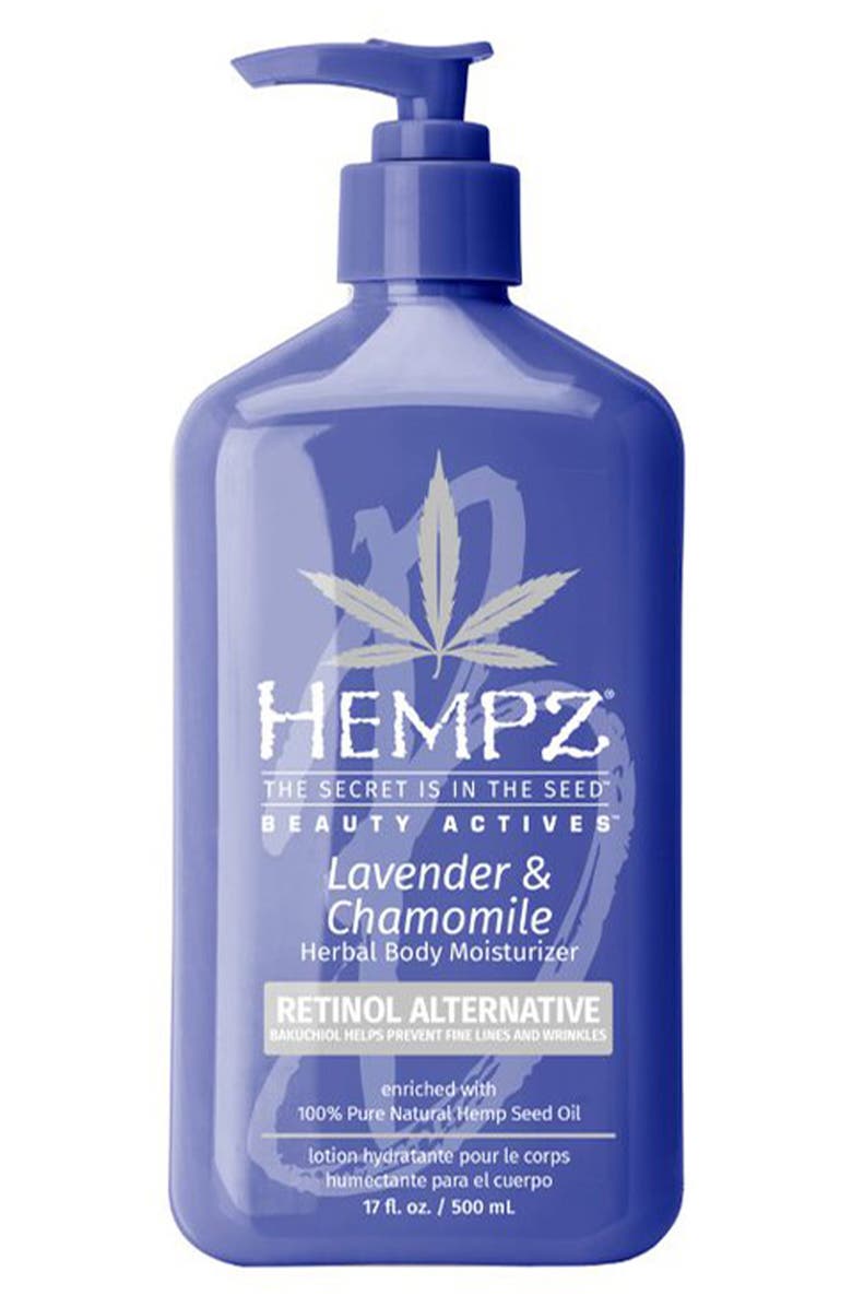 HEMPZ Lavender + Chamomile Herbal Body Moisturizer with Retinol Alternative, Main, color,
