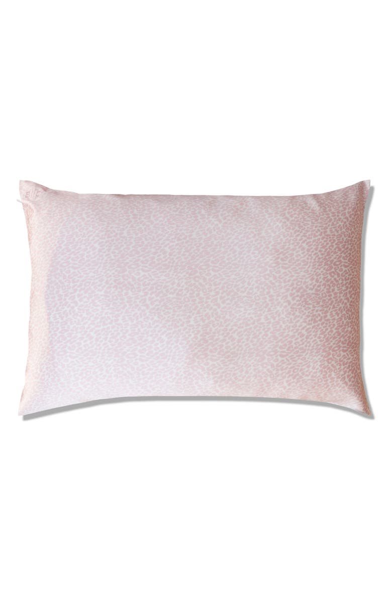 slip <sup>™</sup> for beauty sleep<sup>™</sup> Pink Leopard Pillowcase, Main, color,