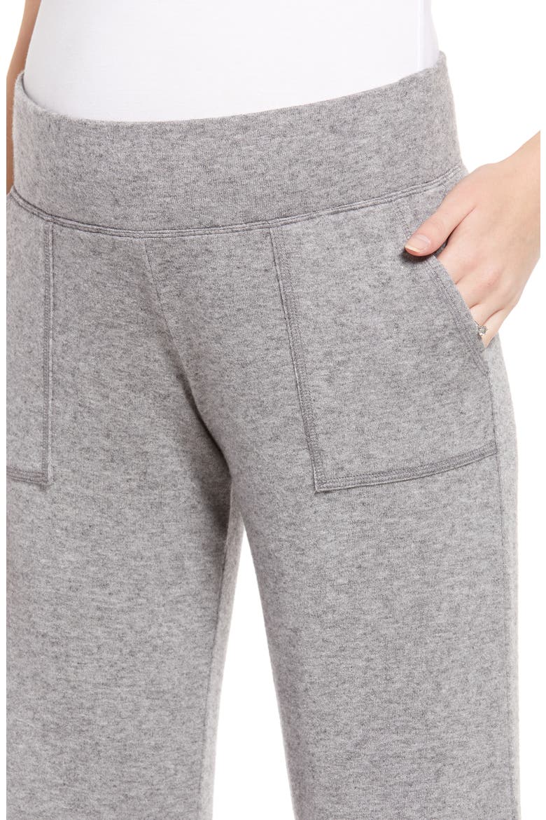 Wide Leg Crop Maternity Pants, Alternate, color, HEATHER CHARCOAL
