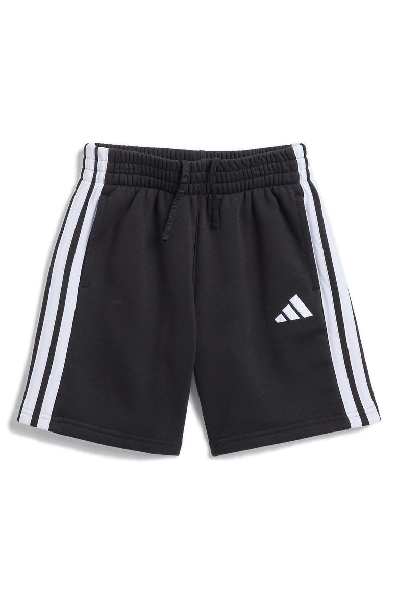adidas Kids' 3-Stripe Fleece Shorts, Main, color, 