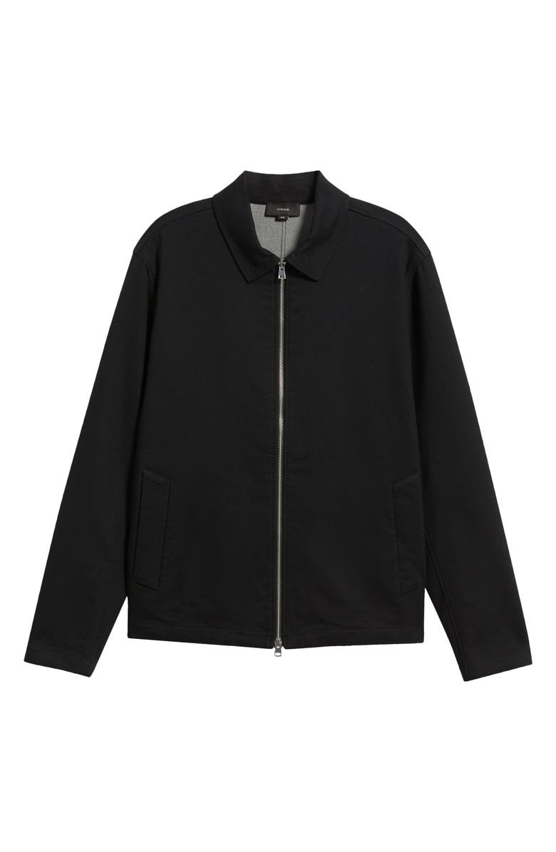 Vince Cotton Blend Zip Jacket, Main, color, Black