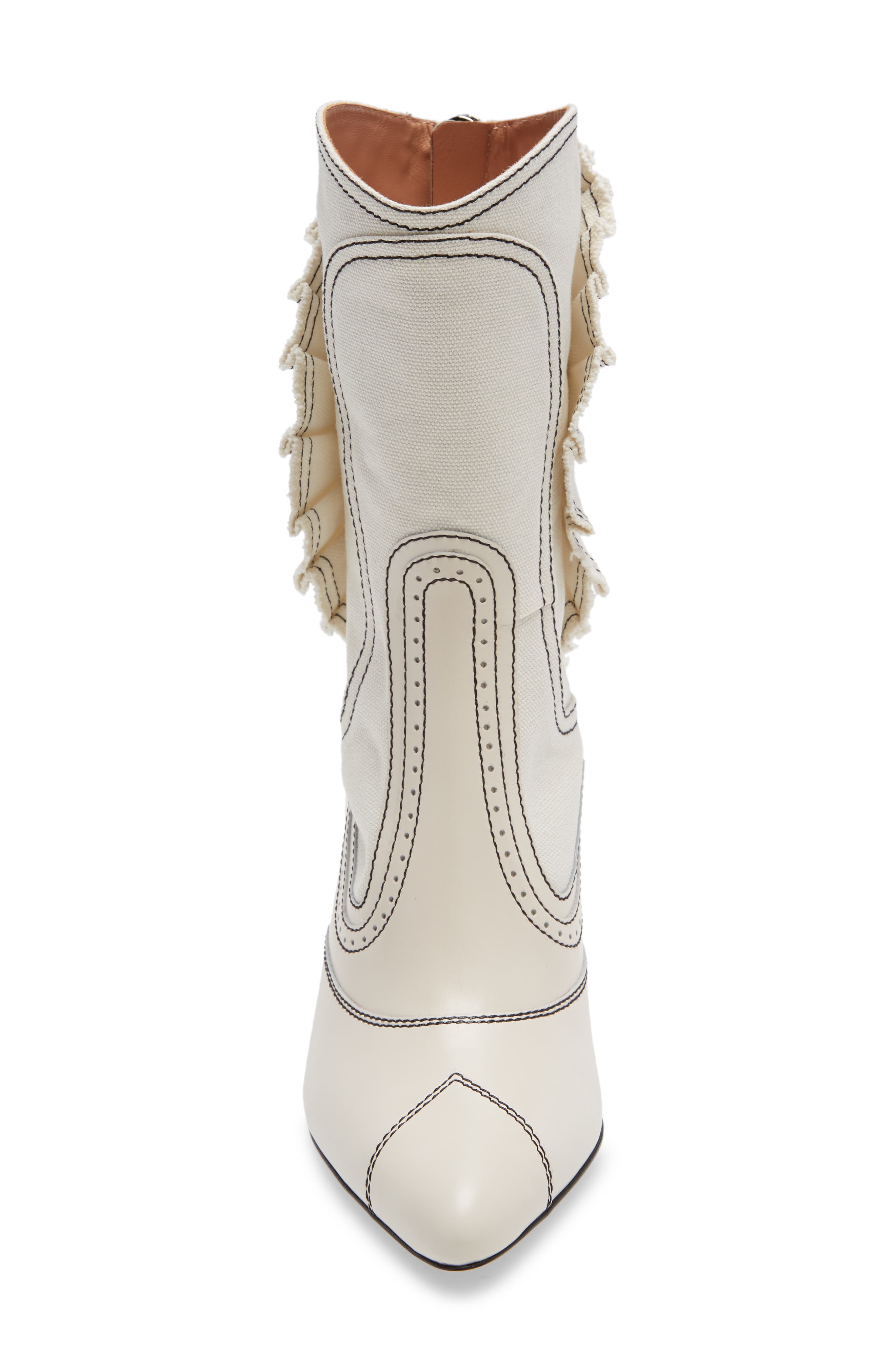 Zimmermann Ruffle Patchwork Bootie, Alternate, color, 