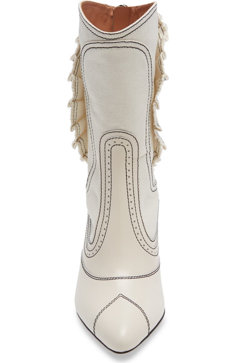 Zimmermann Ruffle Patchwork Bootie, Alternate, color,