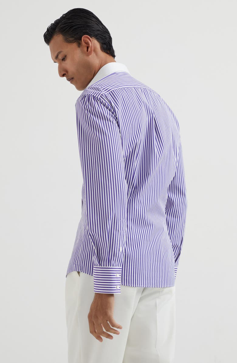 Brunello Cucinelli Shirt with white collar, Alternate, color, Purple