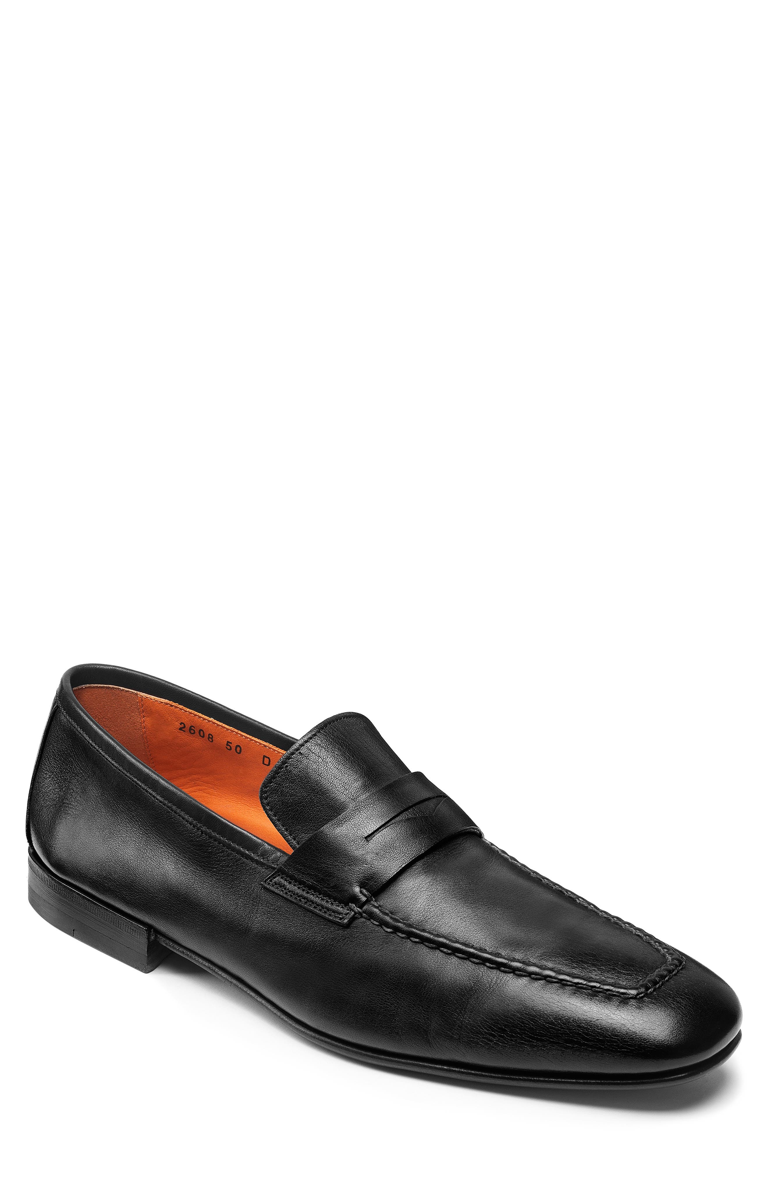 Santoni Fox Packable Penny Loafer, Main, color, 