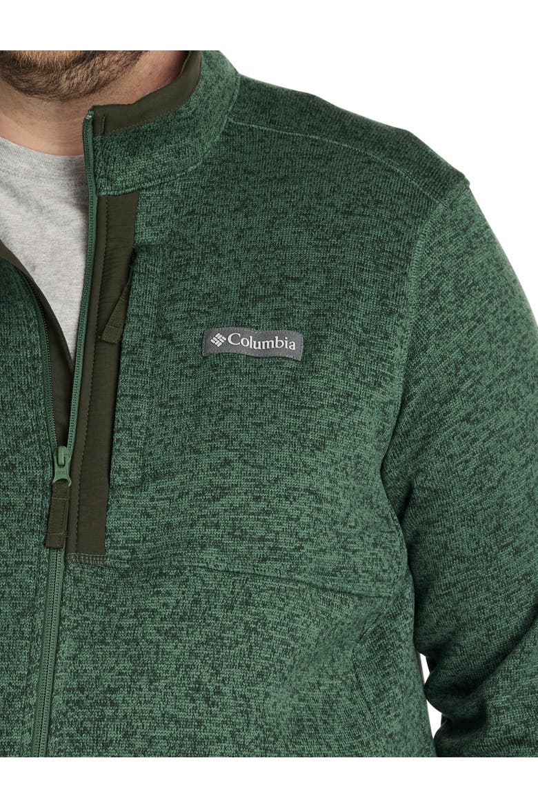 Big & Tall Sweater Weather Full-Zip Fleece Jacket, Alternate, color, RAINFOREST HEATHER