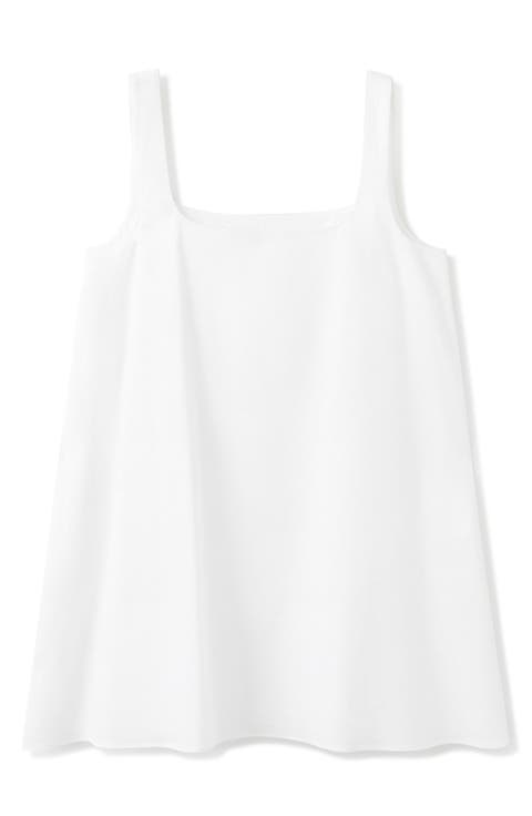 Flared Stretch Cotton Minidress