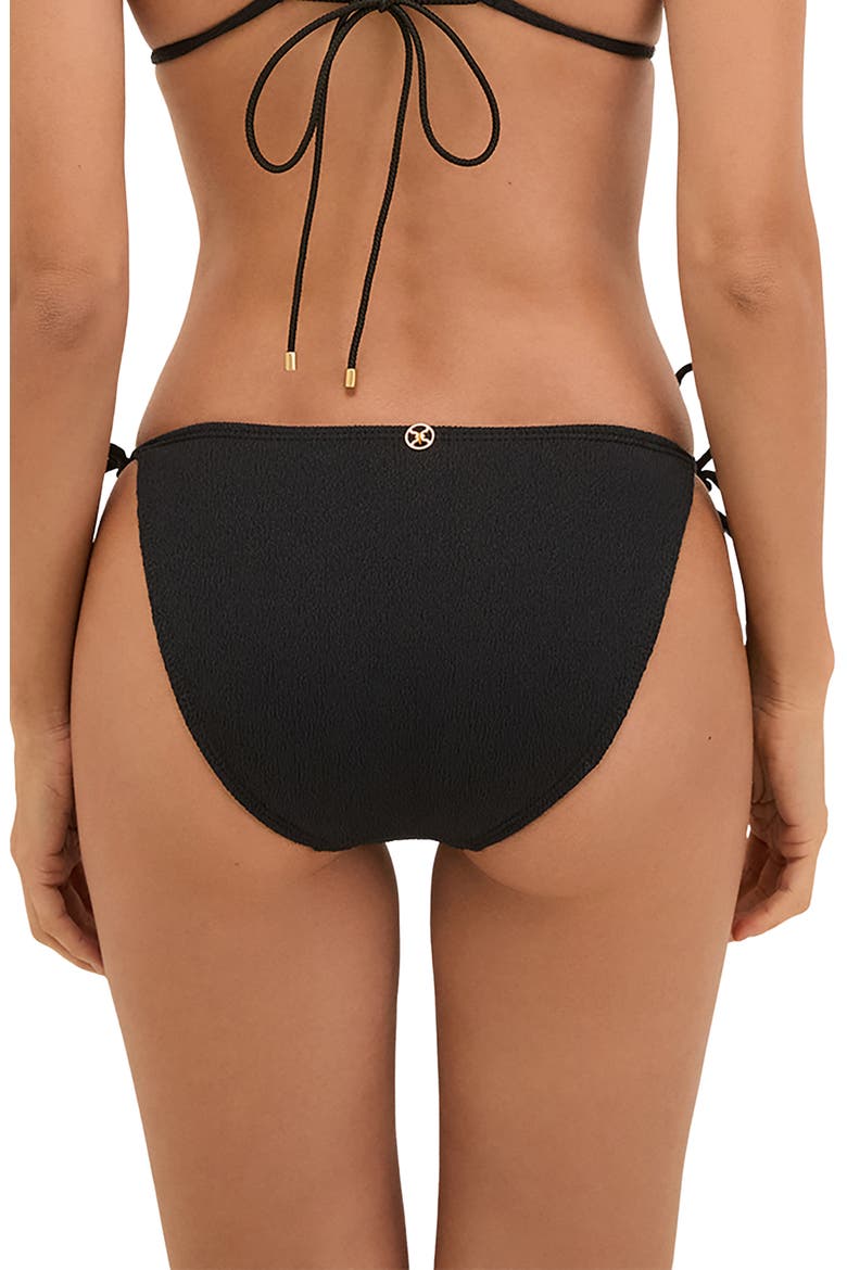 Firenze Side Tie Bikini Bottoms, Alternate, color, BLACK
