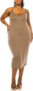 L I V D Jennie Stretch Midi Body-Con Dress