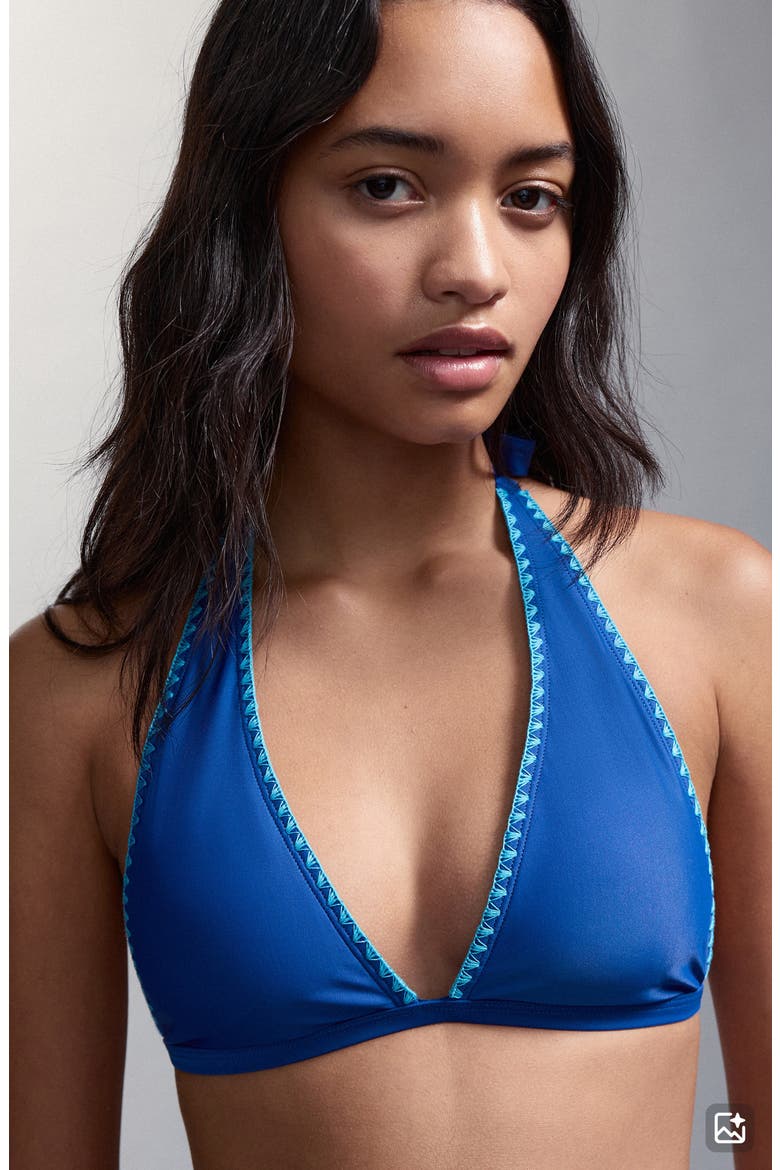 Blanket Stitch Two-Piece Swimsuit, Alternate, color, NIGHT BLUE