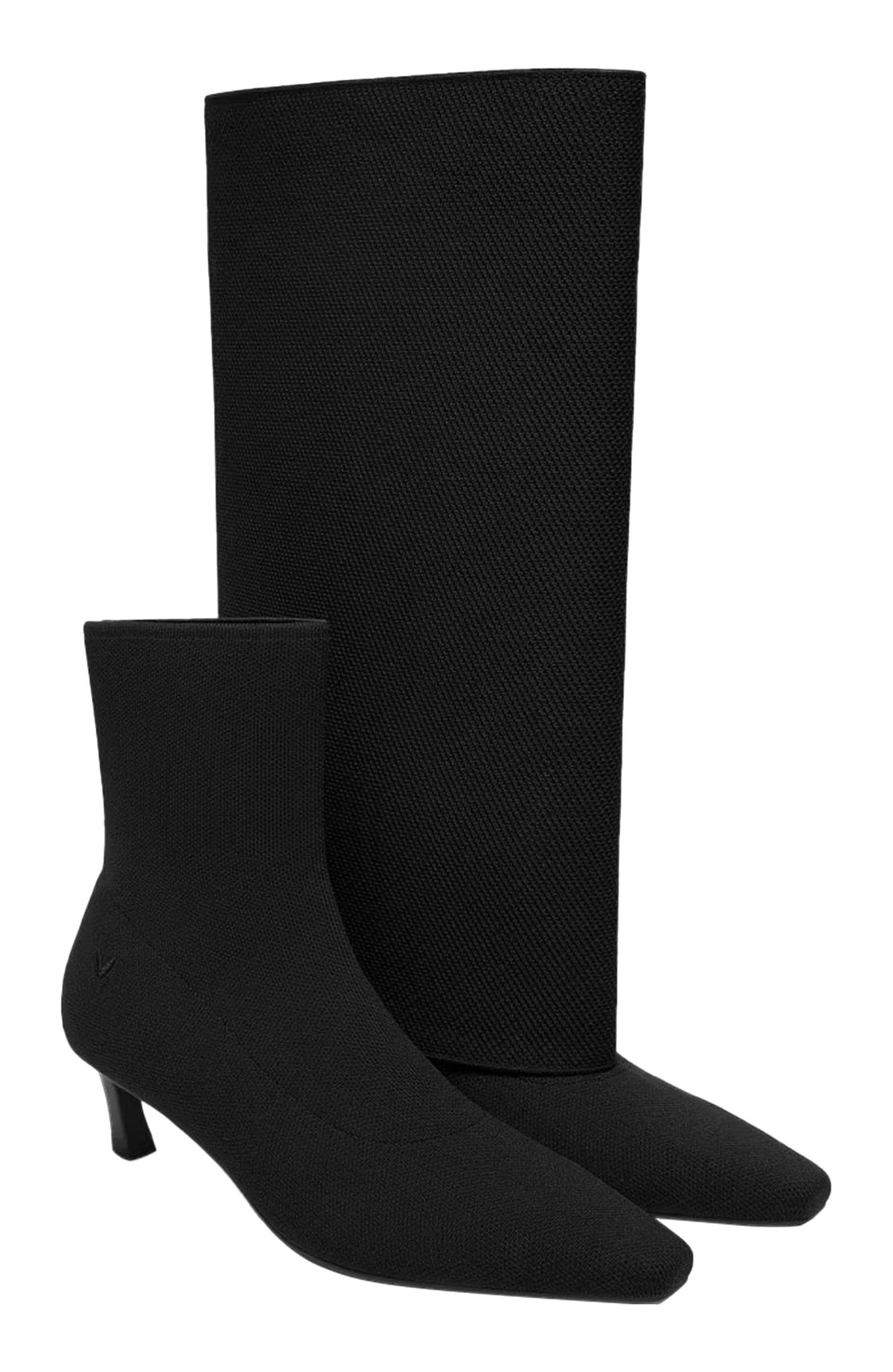 VIVAIA 2-in-1 Detachable Mid Heel Boots, Alternate, color, Black