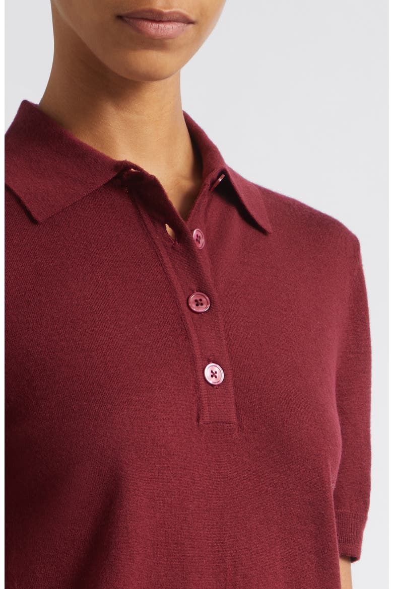 Rue Wool Short Sleeve Polo, Alternate, color, OXBLOOD