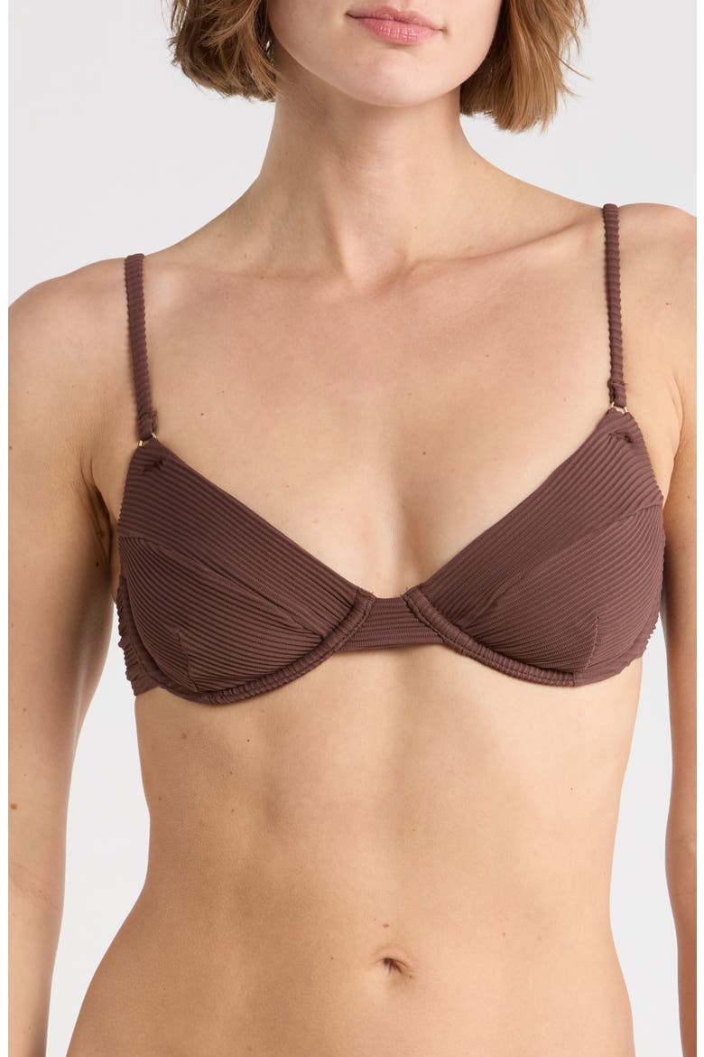 Morgan Tanlines U-Wire Bikini Top, Main, color, KONA