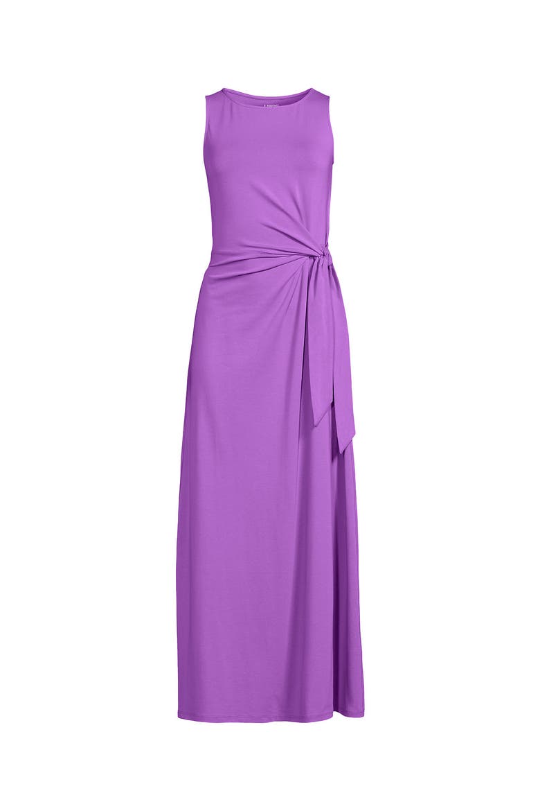 Cotton Modal Sleeveless Tie Waist Maxi Dress, Alternate, color, Soft Orchid