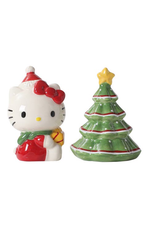 Hello Kitty Christmas Tree Salt & Pepper Shaker Set