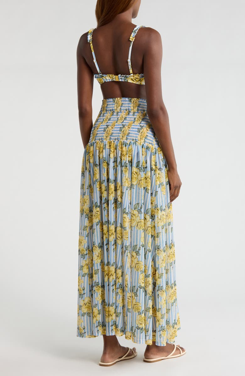 Hutch Smocked Cover-Up Maxi Skirt, Alternate, color, Yellow Rose