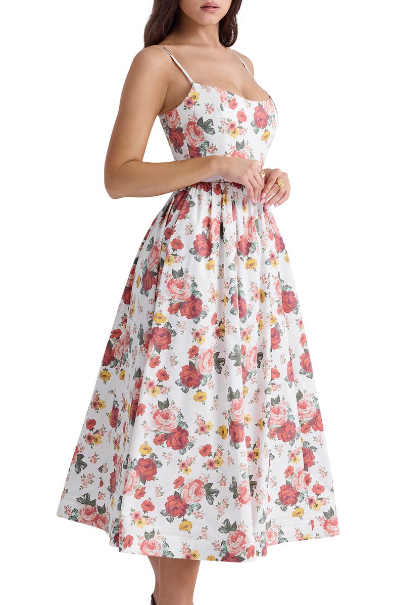 HOUSE OF CB Lolita Floral Sundress, Alternate, color, Rose Print