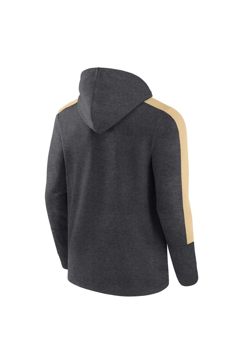 Men's Fanatics  Heather Charcoal New Orleans Saints Gains Full-Zip Hoodie, Alternate, color, Heather Charcoal