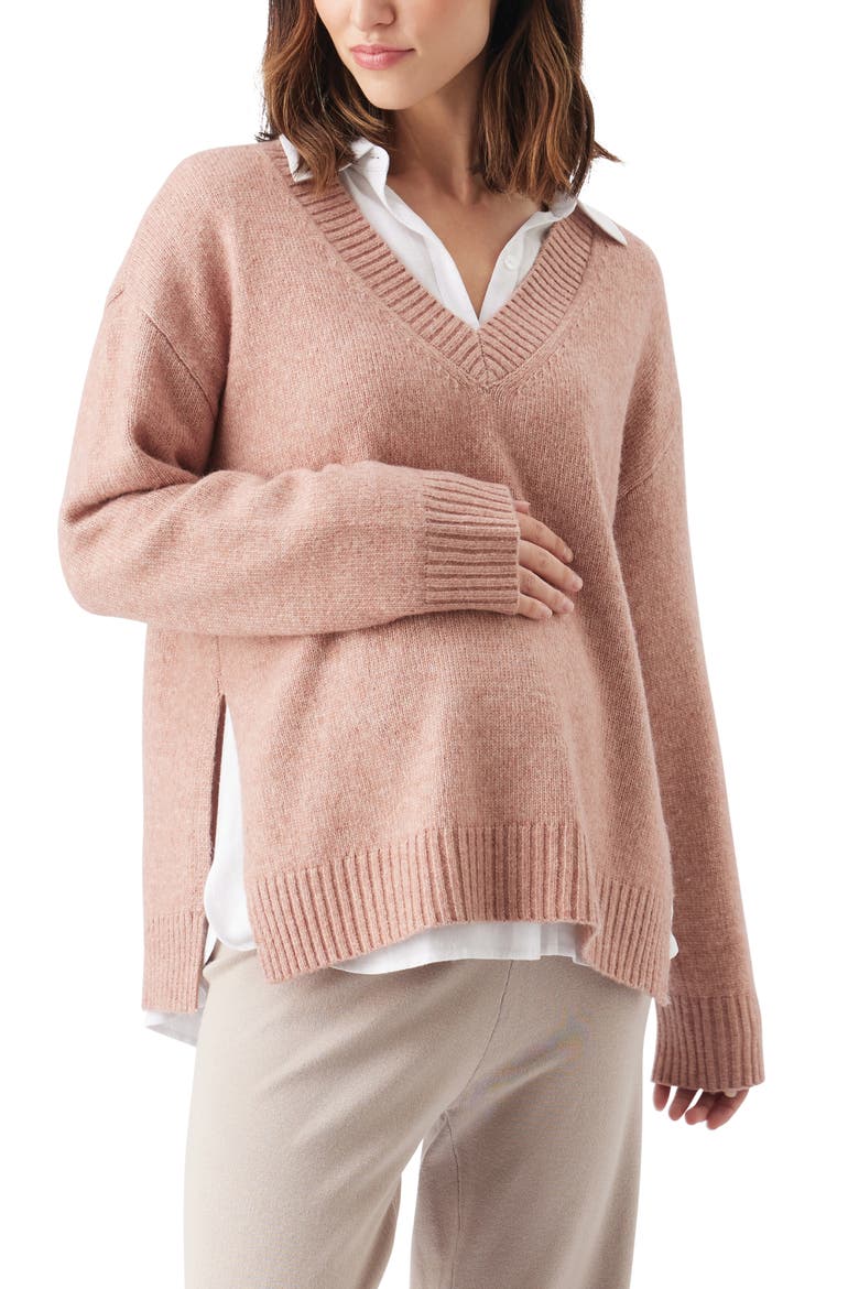 Vera Nursing Knit, Main, color, Rose Marle