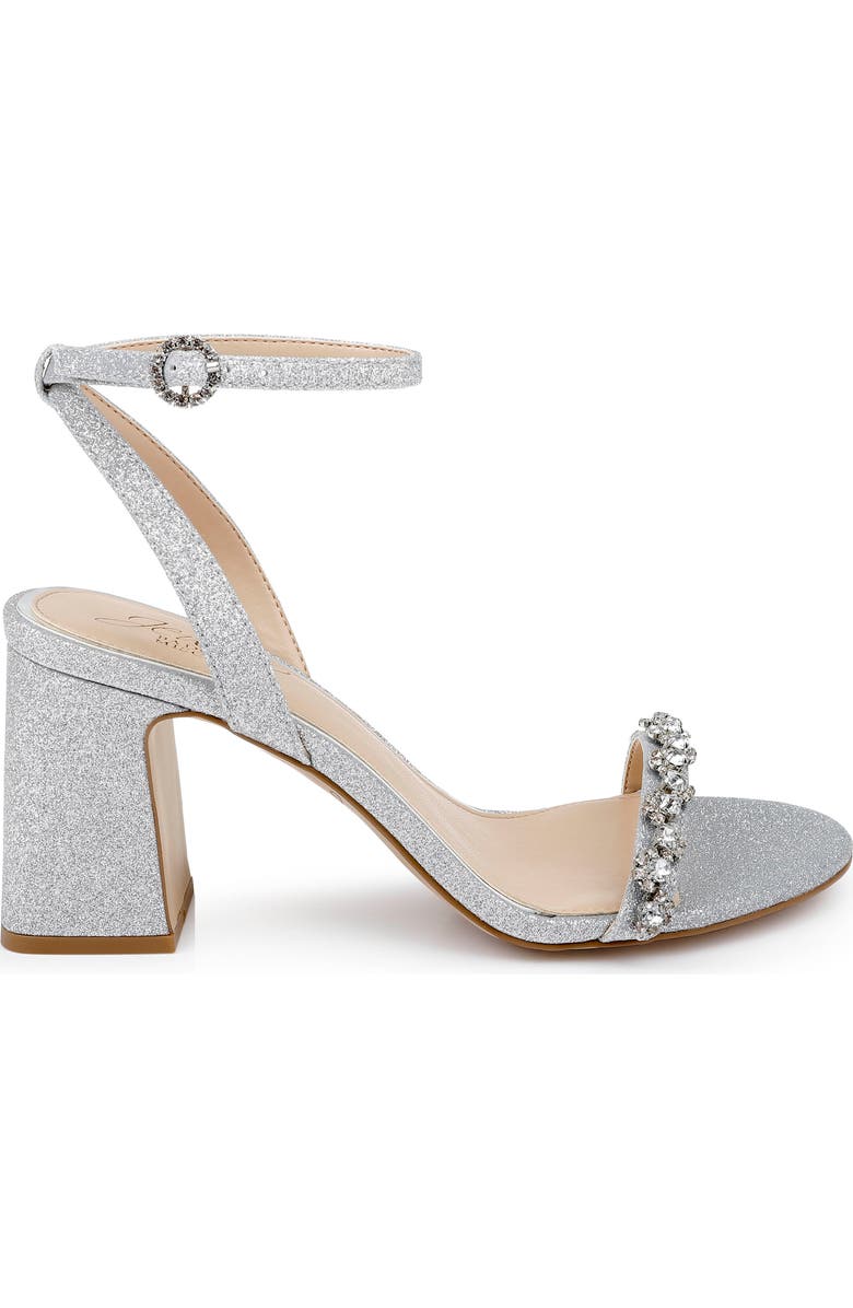 Jewel Badgley Mischka Alyna Metallic Ankle Strap Sandal, Alternate, color,