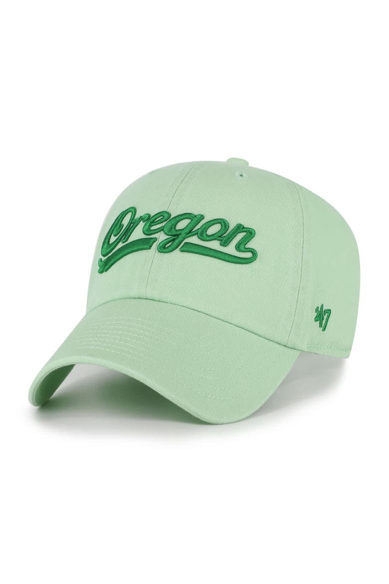 Men's '47 Light Green Oregon Ducks Clean Up Adjustable Hat, Main, color, Light Green