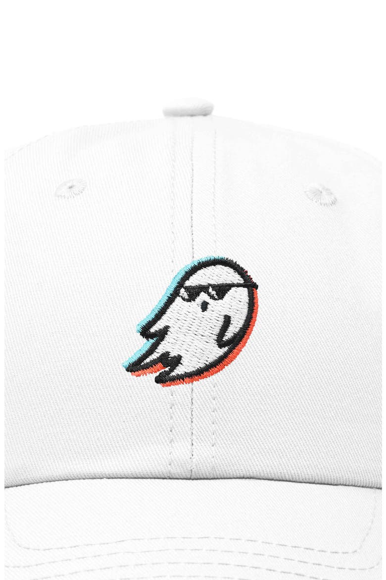 Ghost Life Embroidered Casual Cap, Alternate, color, White