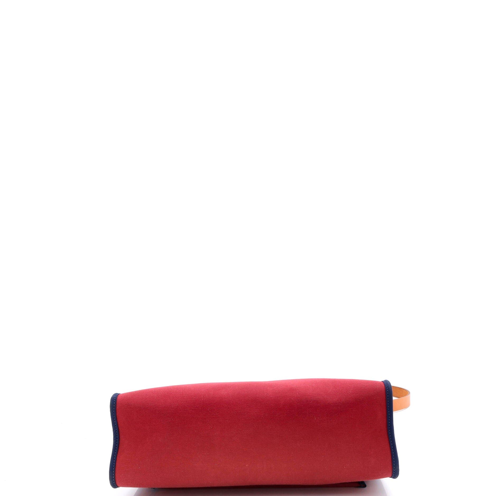 Pre-Owned Hermes Herbag Zip Leather and Toile 31, Alternate, color, 